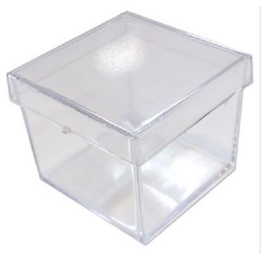 Caixinha Acrílica 5x5 cm - Festas - Lembrancinhas - 10 UNIDADES em Oferta na Shopee