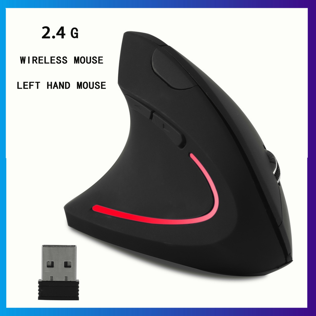 Mouse Ergonômico Mão Esquerda Sem Fio Bateria Versão vertical