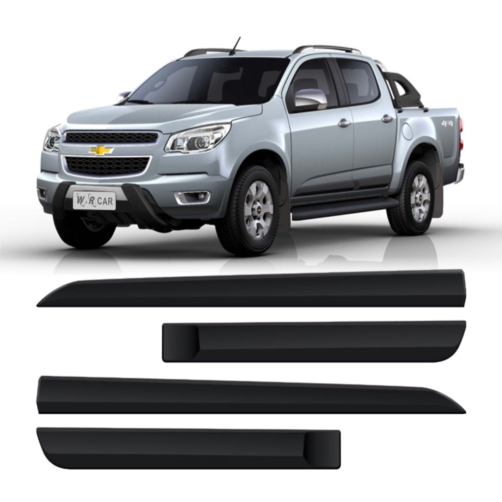 Jg Friso Lateral S10 Cabine Dupla 2012/.. 4 Portas Preto