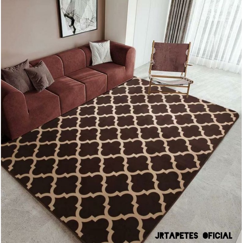 Tapete para sala grande 4 metros 4,00x2,00 aveludado geometrico ...