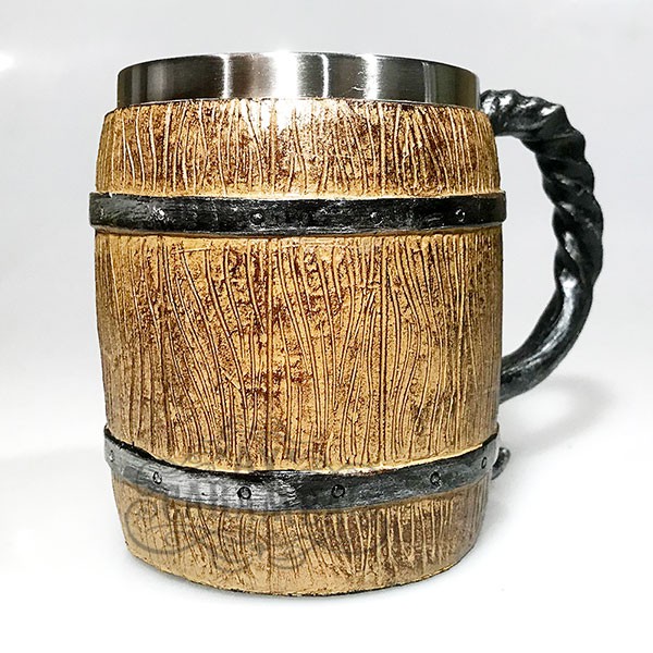 Caneca Barril Medieval Viking Em Resina | Inox 400ml - para Chopp, Vinho, Cerveja. | Shopee Brasil