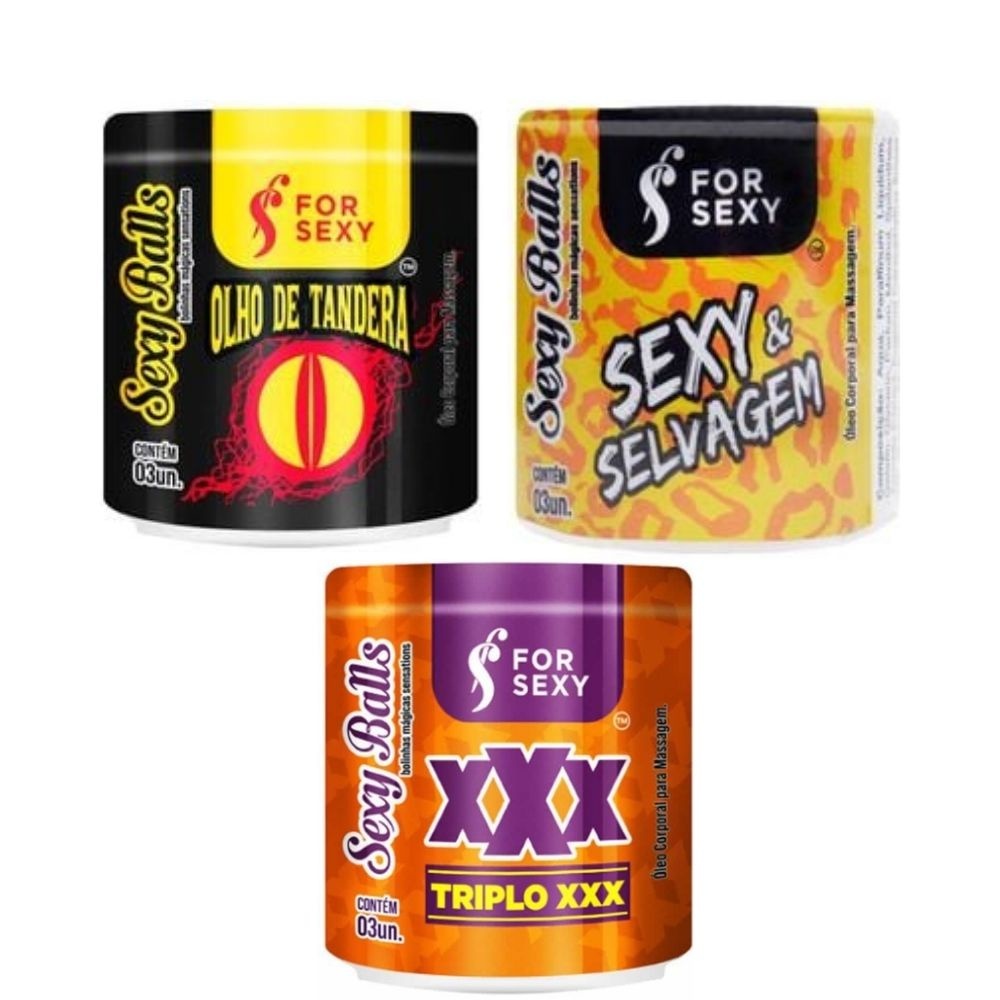 Sexy Balls Funcionais Bolinhas Explosivas Excita Lubrifica Esquenta Esfria 1 Caixa contém 3 Bolinhas