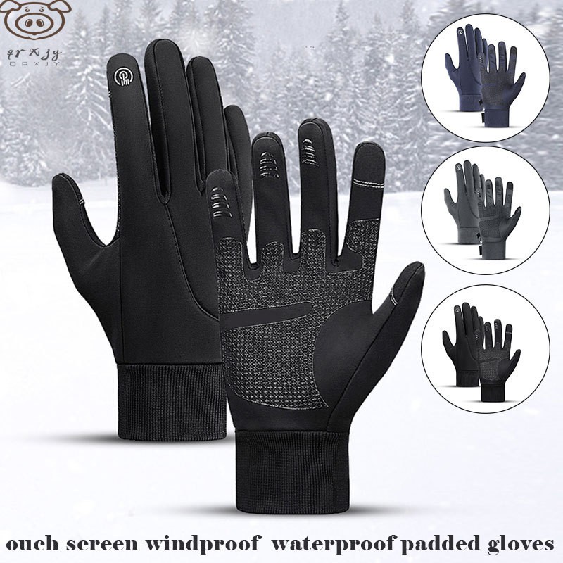 Vbiger Winter Warm Gloves Touch Screen Gloves Driving Gloves Cycling Gloves for Men Women 