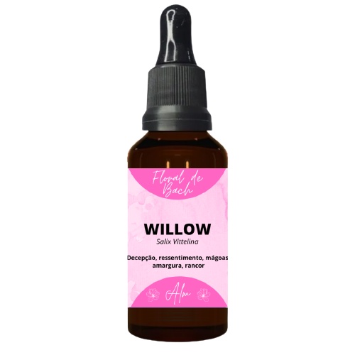 Floral de Bach - Willow 30ml - O seu Floral de verdade! Preparado diretamente no frasco, sem conservante sintético ALM Florais