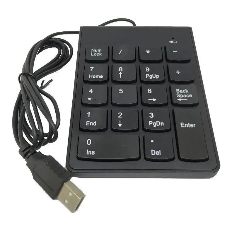Mini Teclado Numérico Usb Com Fio 18 Teclas Notebook Pc Novo