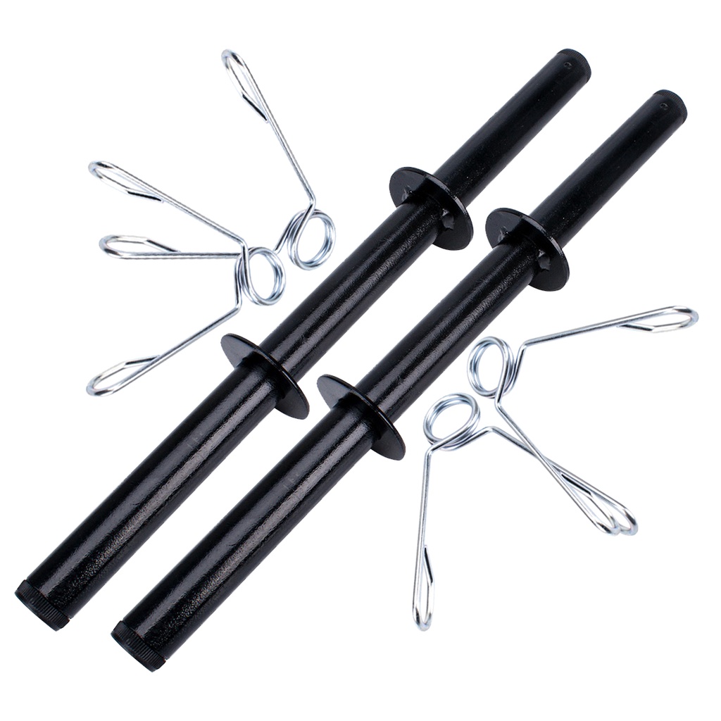 Par De Barras Oca 40cm Halteres Presilhas Kit Academia Pump