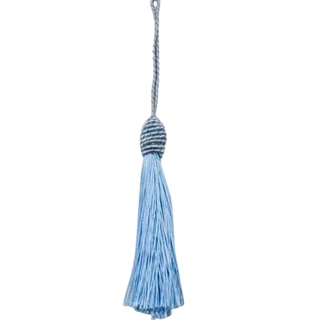 10 Franja Pingente Tassel 90mm - Azul Bebê