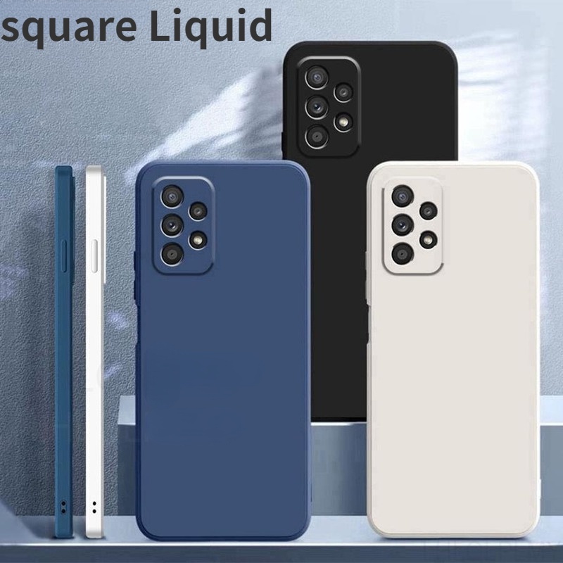 Para Samsung Galaxy A17 A07 A16 A06 A13 A23 A33 A53 A73 A04s A14 A05s A15 A25 A35 A55 Silicone Líquido Quadrado Borracha