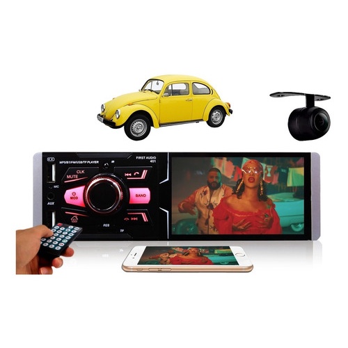 Radio Dvd Bluetooth Mp5 Usb 1din Espelhamento Vw Fusca
