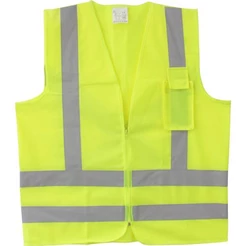 Colete Refletivo com Bolso Amarelo PPS13 PROTEPLUS Tamanho G