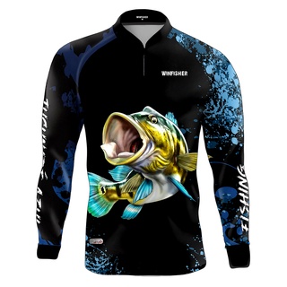 Camiseta de Pesca Winfisher Proteção Solar UV50 - Tucunaré Azul