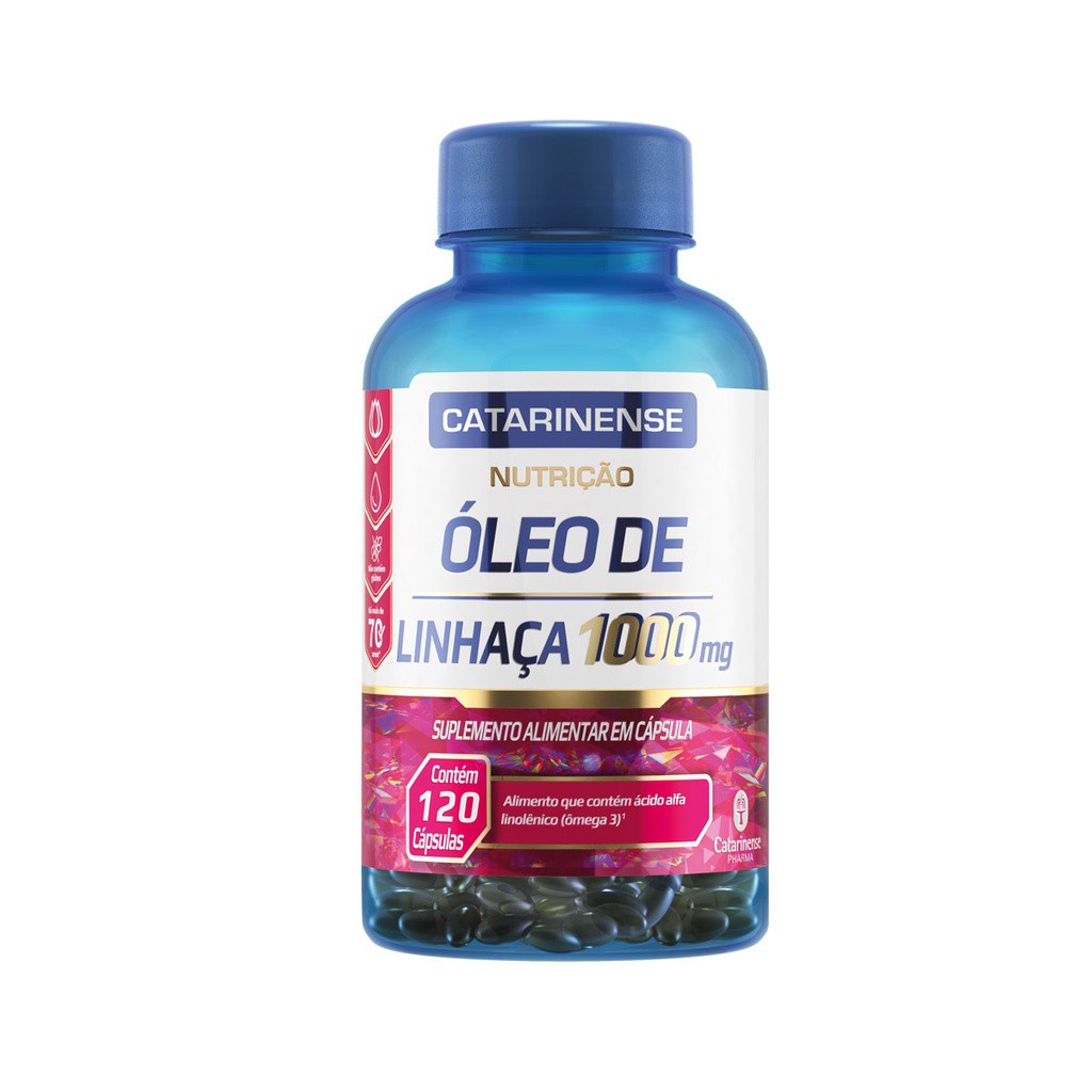 Óleo de Linhaça 1000mg 120 Cápsulas - Catarinense em Oferta na Shopee