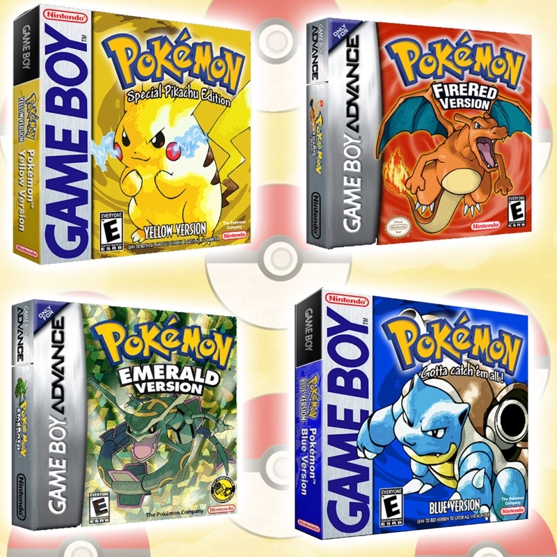 Caixas jogos de Pokémon Game Boy Color / Advance