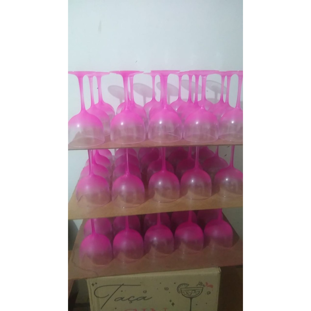 Kit 10 Taças de Gin 450ml Degradê - Lisas Sem Estampa - Para Festas, Lembrancinhas, Baladas, Eventos