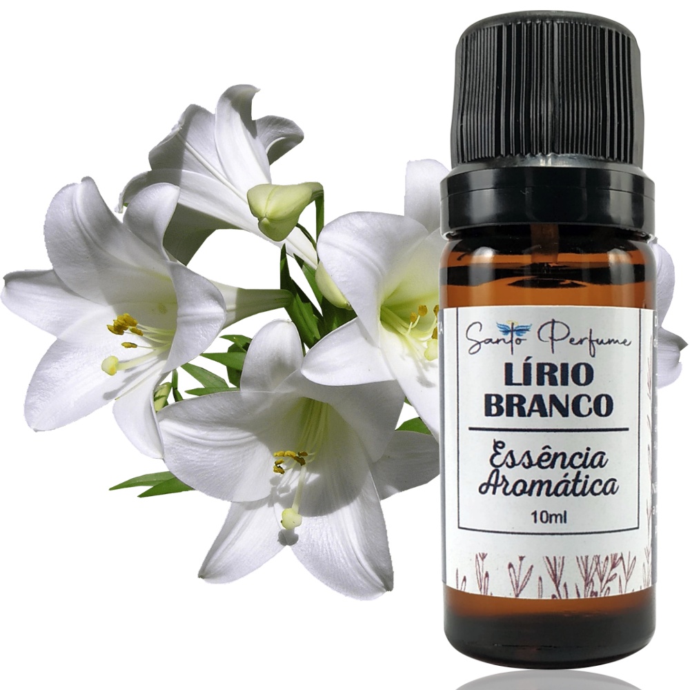 Óleo Essencial Aromático de Lírio Branco 10ml da Santo Perfume | Shopee  Brasil