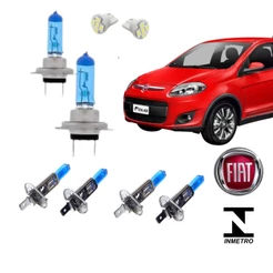 Kit Lampada Farol Super Branca Palio 2012 a 2018 + Brinde