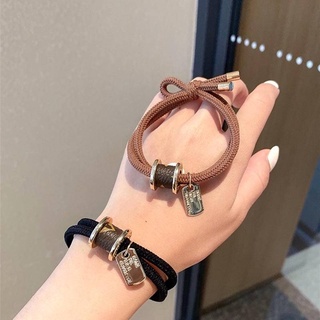 Pingente Corda de Cabelo Pulseira Fêmea Pulseira Fêmea Corda de Cabelo Anel de Cabelo Outono Inverno Grande Elástico Faixa de Borracha Dupla Cabeleireiro