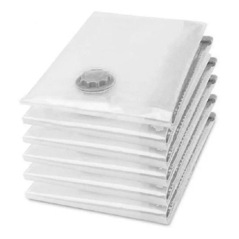Kit 5 Sacos À Vácuo Grande Guardar Roupa Closet Organização Cobertor Edredom Viagem Bagagem 70X110cm