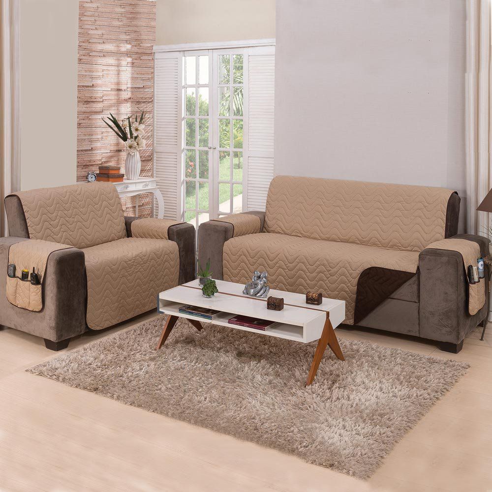 Protetor Sofá Pratic 2 e 3 Lugares Dupla Face - MaYu Confecções em Oferta na Shopee