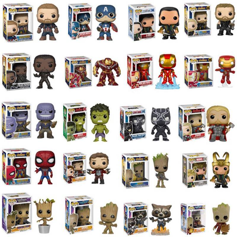 Funko Pop Marvel Avengers 4 Capitão América Homem De Ferro Homem Aranha ...