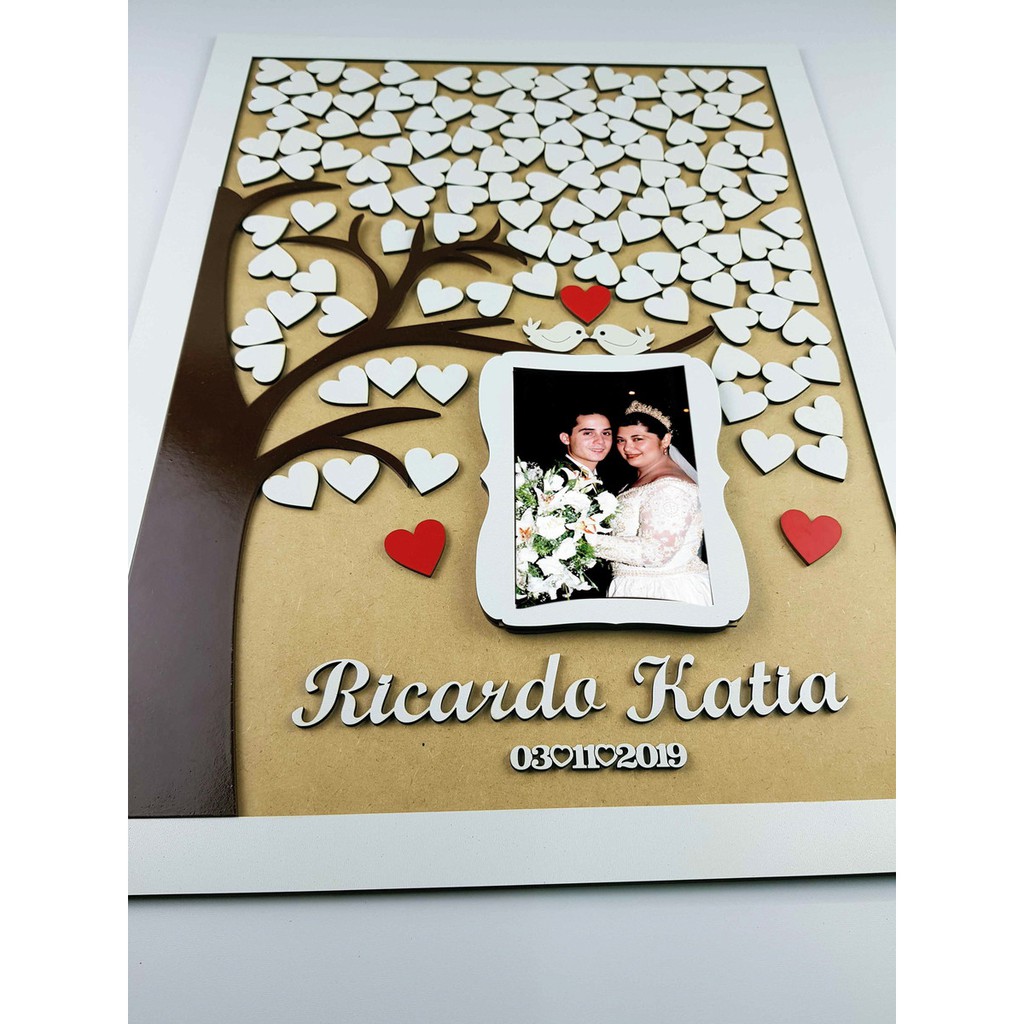 Quadro de Assinaturas Casamento Luxo Lindo