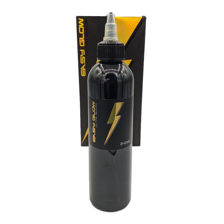 TINTA ULTRA BLACK 240ml - EASY GLOW - TINTA PARA TATUAGEM TATTOO