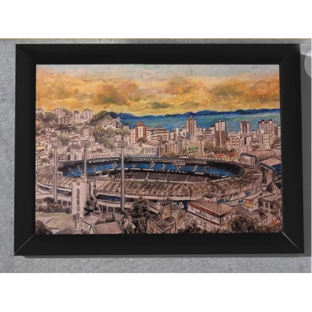 Quadro emoldurado Estádio Olímpico (Grêmio) - 34x25cm