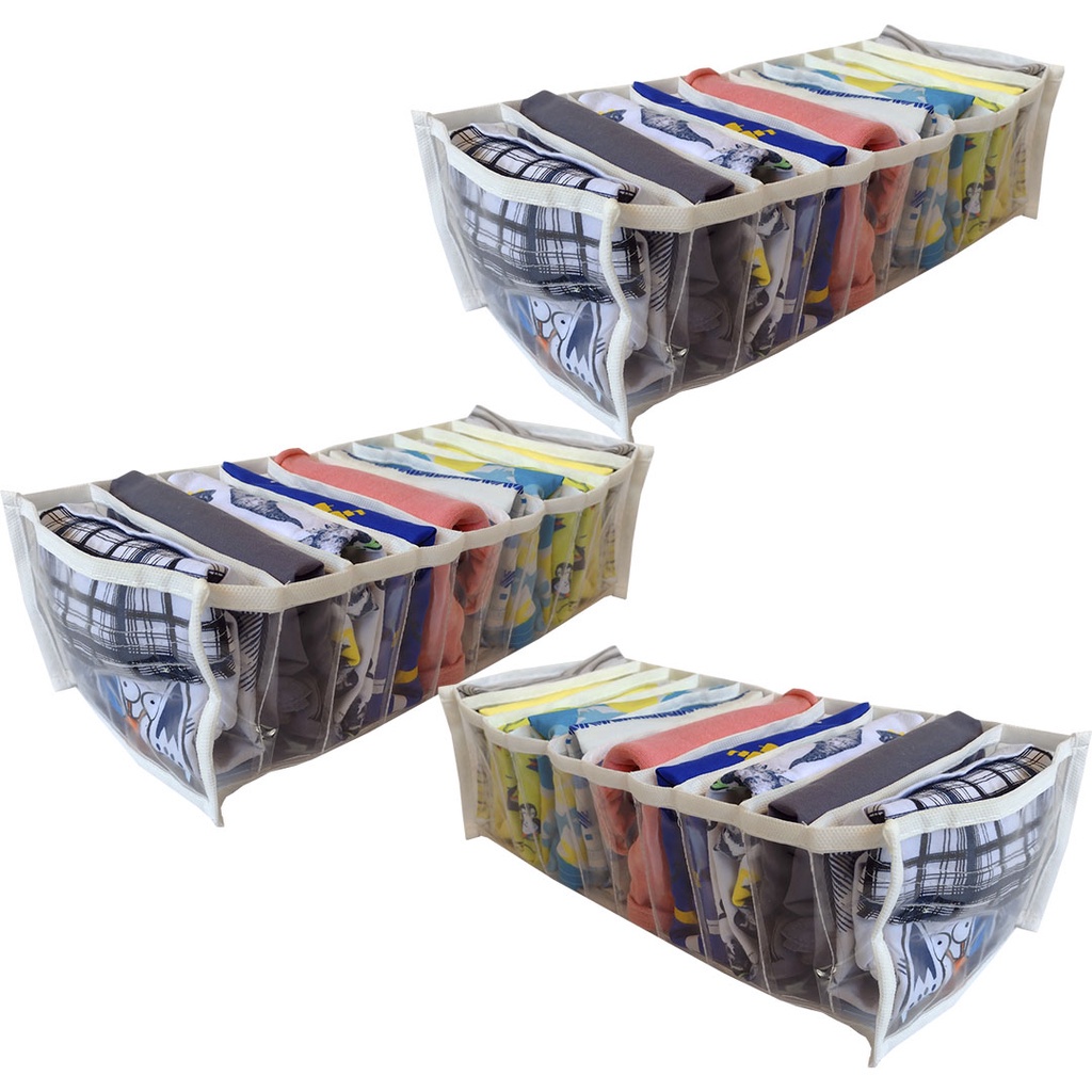 3 Colmeia organizadora Branco Premium (M) 10x15x35cm roupas íntimas femininas