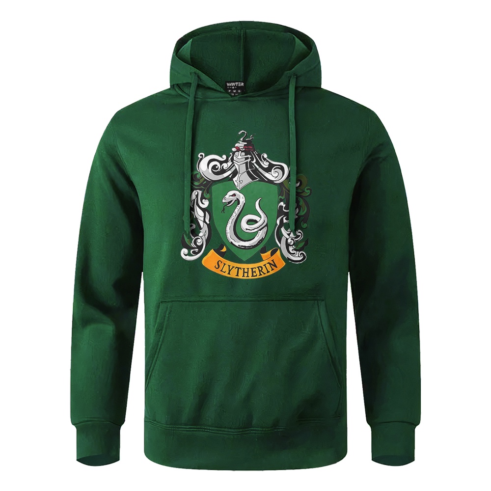 Blusa de Frio Com Capuz  Sonserina Casas de Hogwarts Capuz masculino/feminino