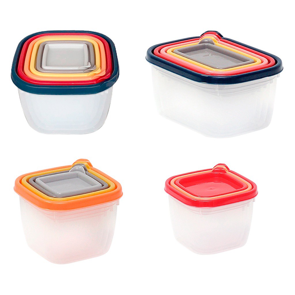 18 Potes porta mantimentos comida alimentos com tampa plástico vasilha marmita tapoer tapuer tupperware tapware tapawer