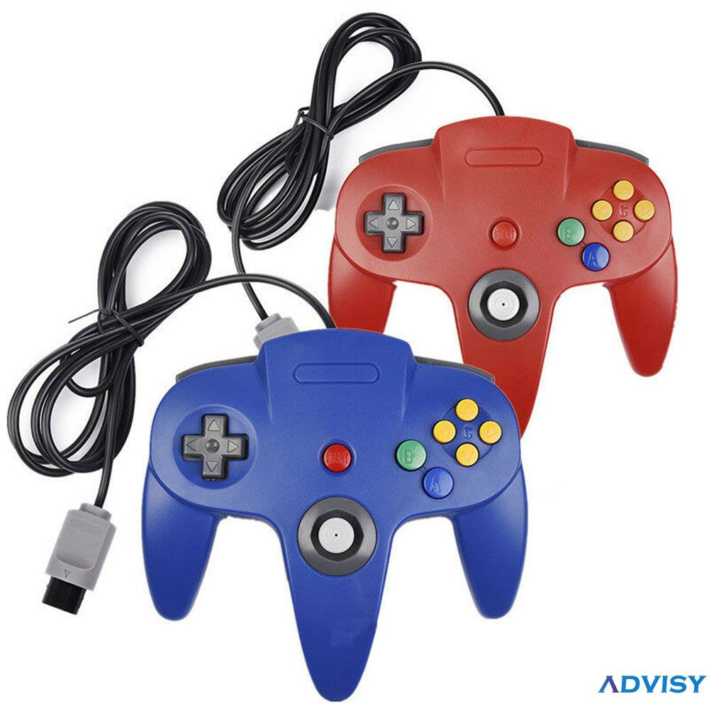 N64 controlador joystick com fio gamepad para jogos de console clássicos nintendo 64 mario kart, escuro perfeito