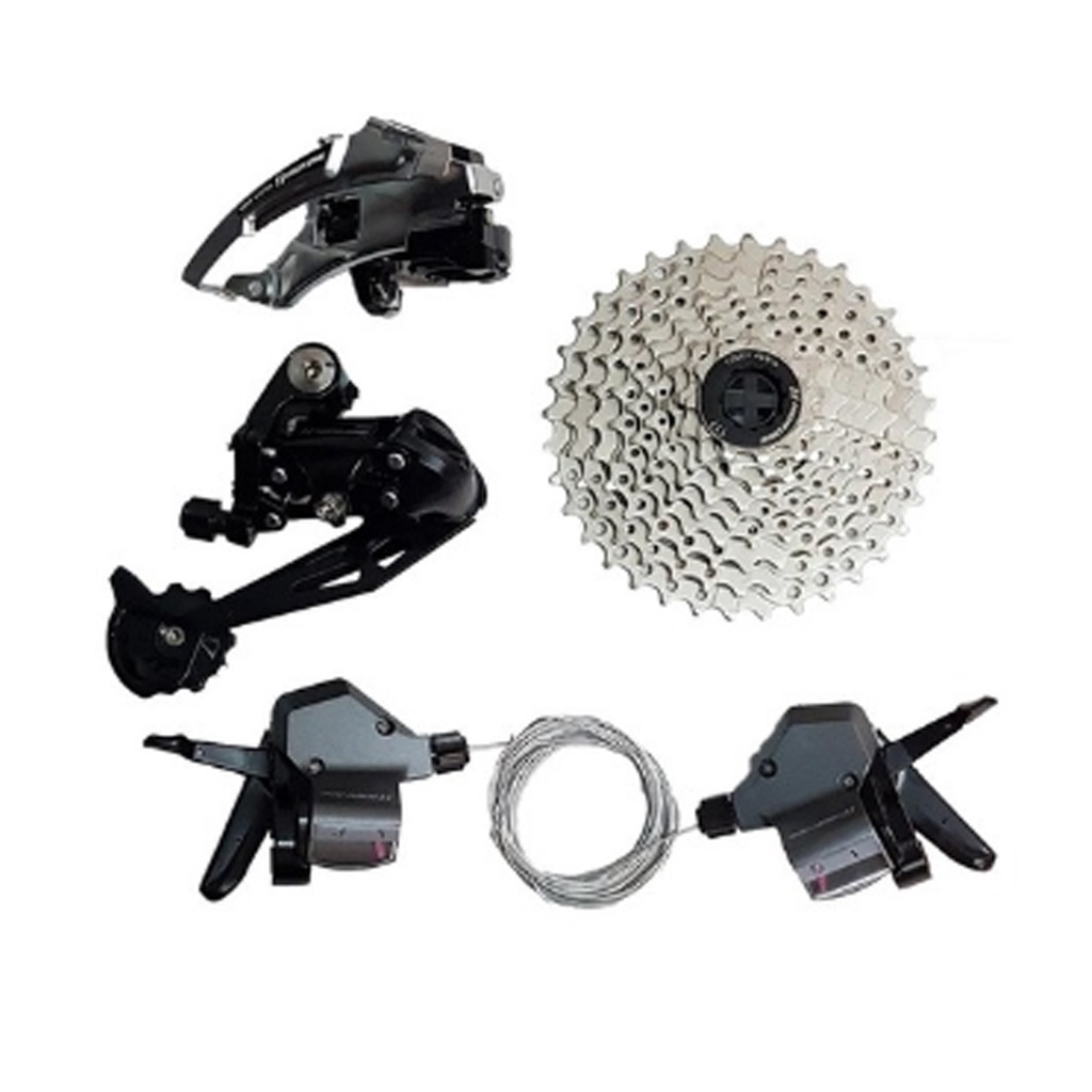 Kit Grupo Conjunto S9 3x9 Xtime Cambios+Alavanca+Catraca K9