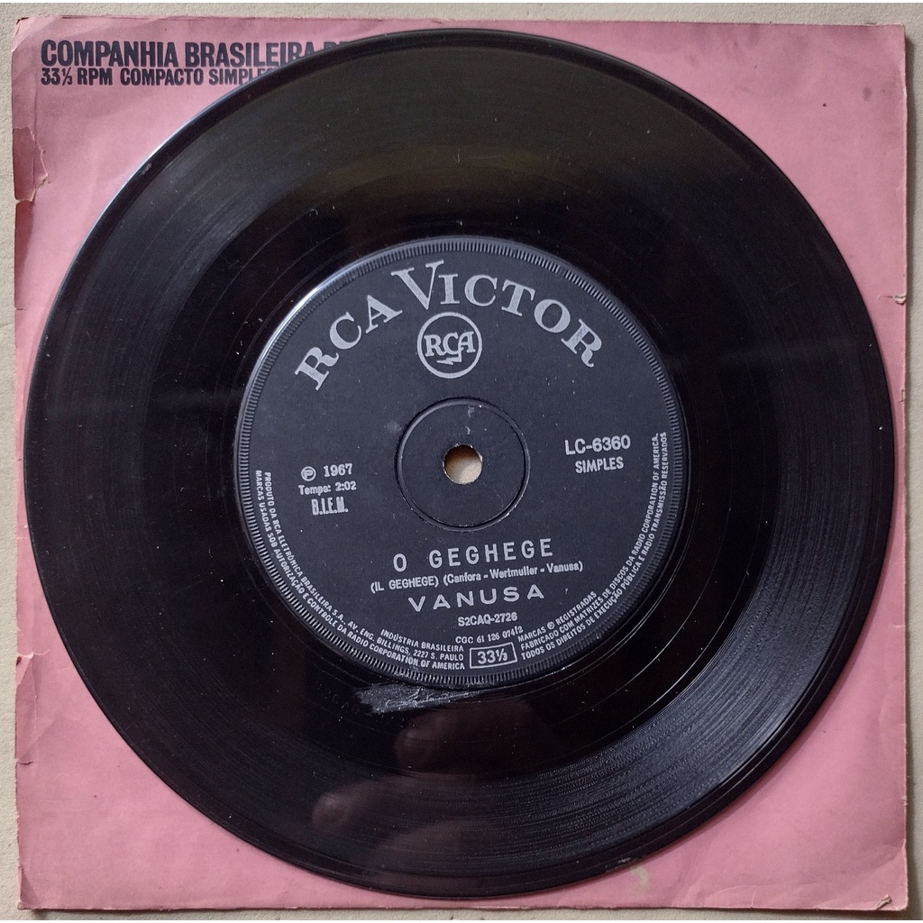 Compacto Vanusa Prá Nunca Mais Chorar O Geghege 1967 Vinil