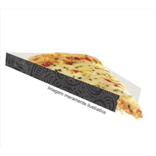 Embalagem Para Fatia De Pizza - 100un - preta