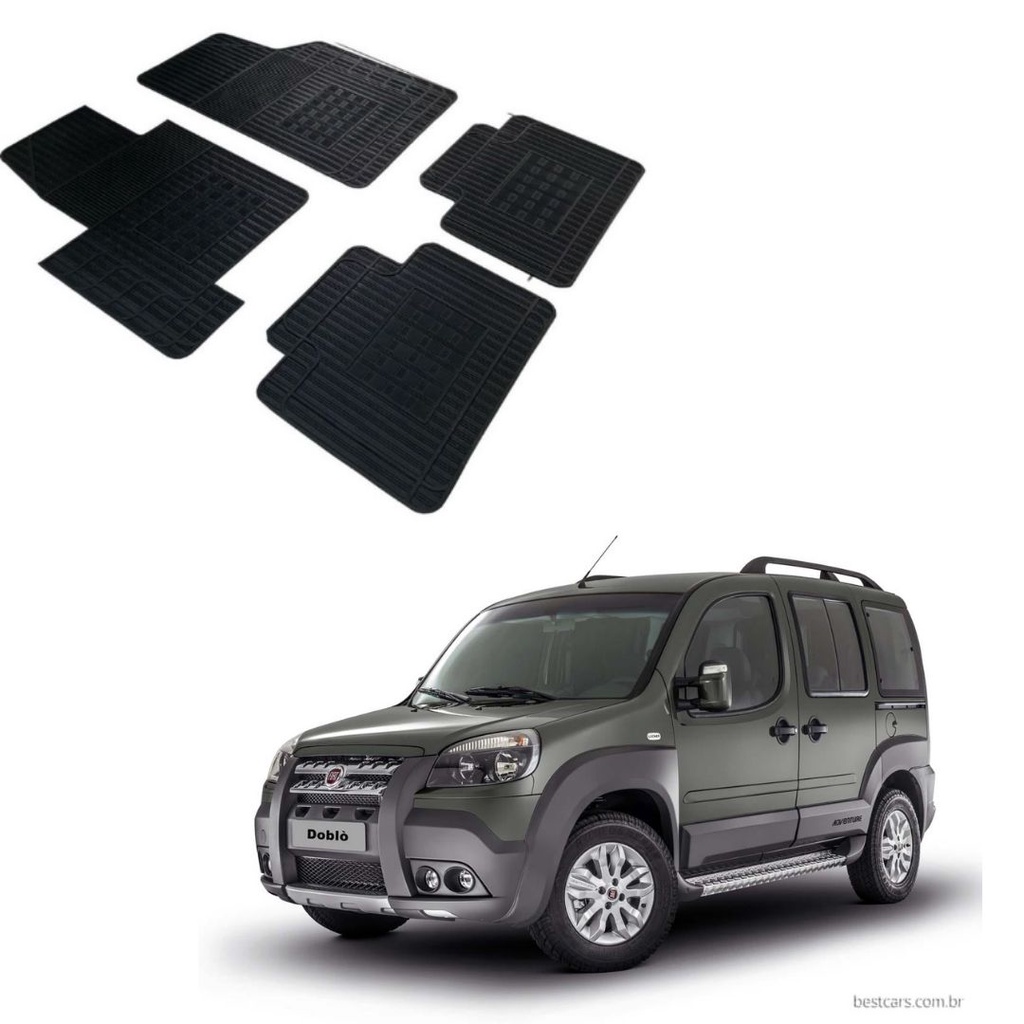 Jogo 4 Pecas Tapete Automotivo Especifico Fiat Doblo 100% Borracha Borcol
