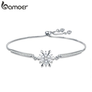 Pulseira Bamoer De Floco De Neve Com Zircônia Cúbica Joias Ajustáveis Para Presente Feminino em Oferta na Shopee