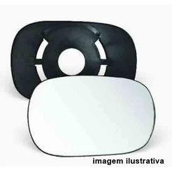 Lente Do Retrovisor Com Base Ford Ká 1997 a 2008 Lado Esquerdo Motorista (base modelo ficosa)