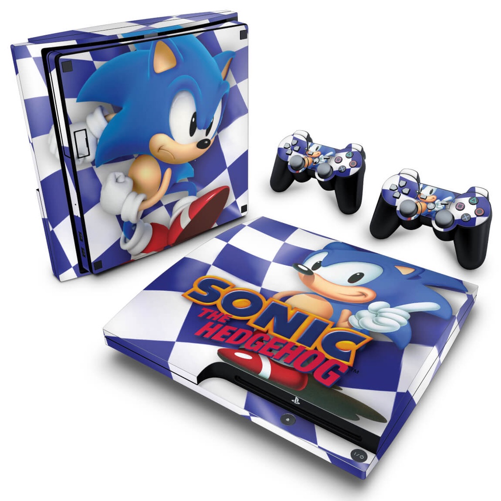Skin PS3 Slim Adesivo - Sonic The Hedgehog