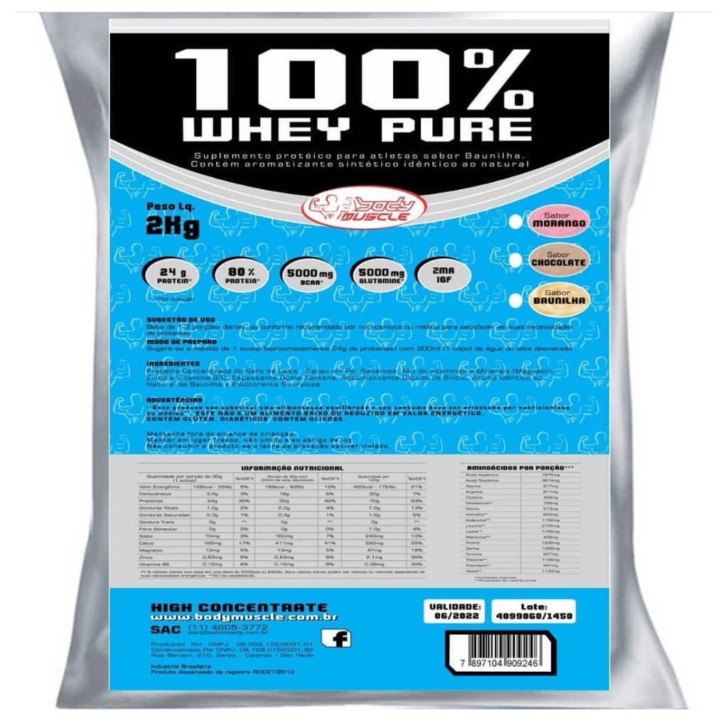 100 Whey MD Muscle Definition Refil 825g Whey Protein Concentrado