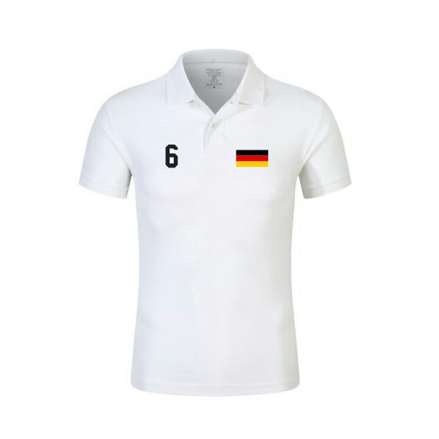 Camisa Gola Polo algodão Bandeira Alemanha Uniforme Passeio