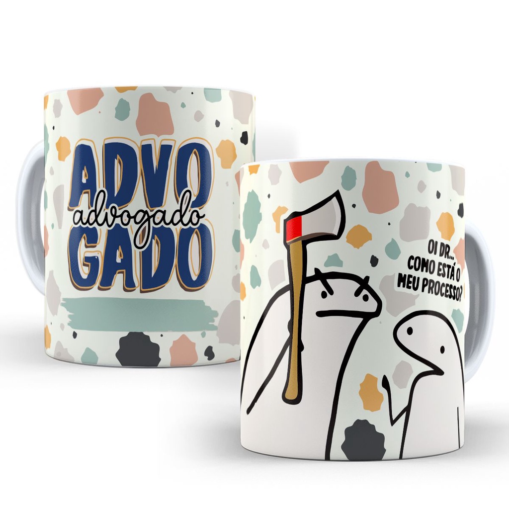 Caneca Advogado Personalizada Flork Profissões 2 Bolo Bento de Porcelana Mod. 790