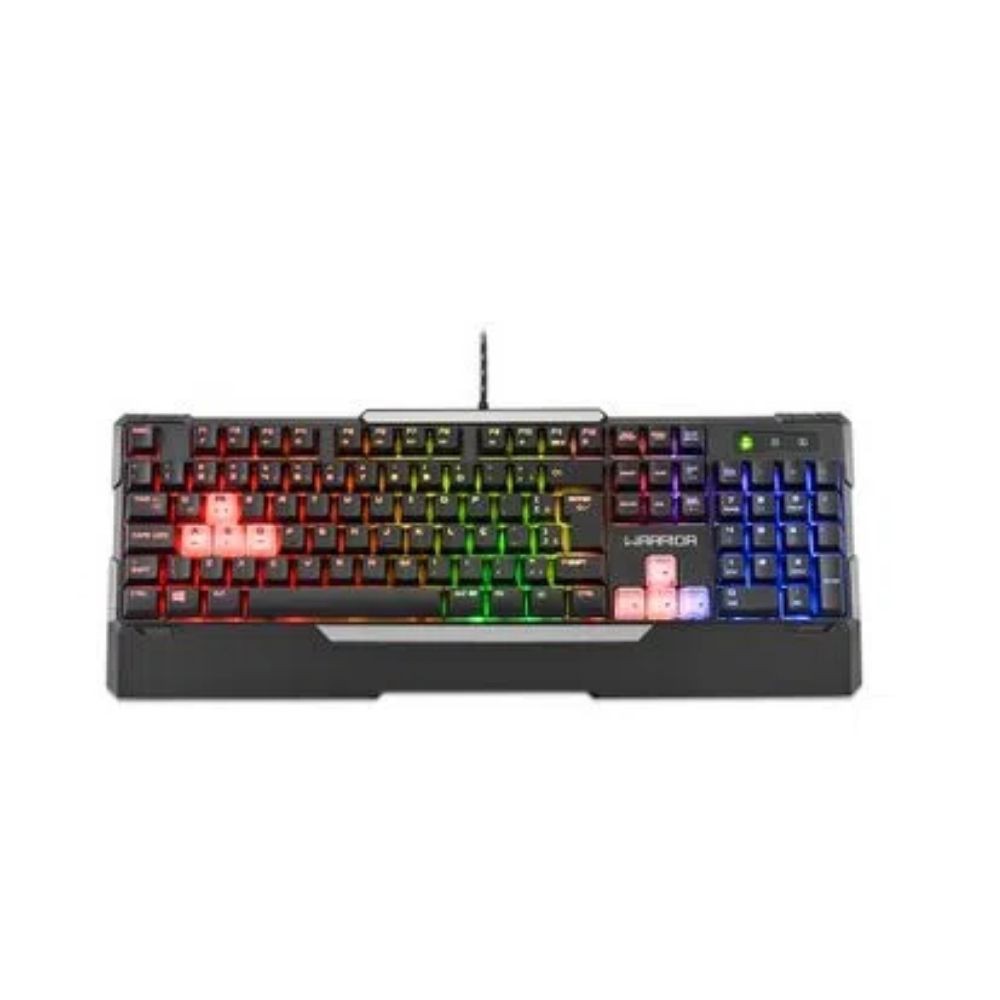 Teclado Gamer Warrior Wakiza Semi Mecânico LED Rainbow Multilaser - TC208
