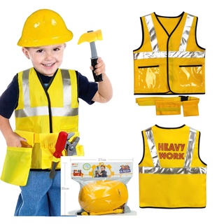 IPlay Ilearning Kit De Fantasia De Trabalhador De Construção Para Crianças Conjunto De Brinquedos De Dramatização Trajes