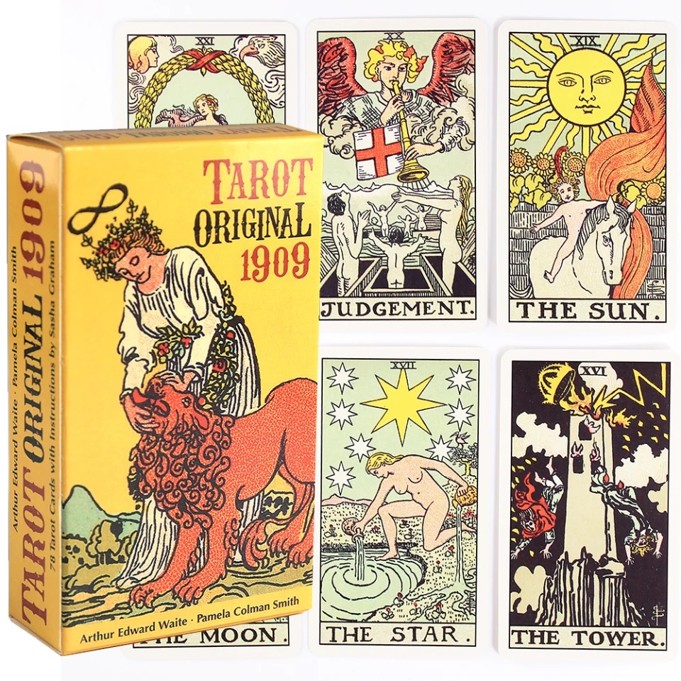Tarot Original 1909 Deck Tarô Da Versão De 1909 De Rider Waite Baralho de Cartas de Oráculo