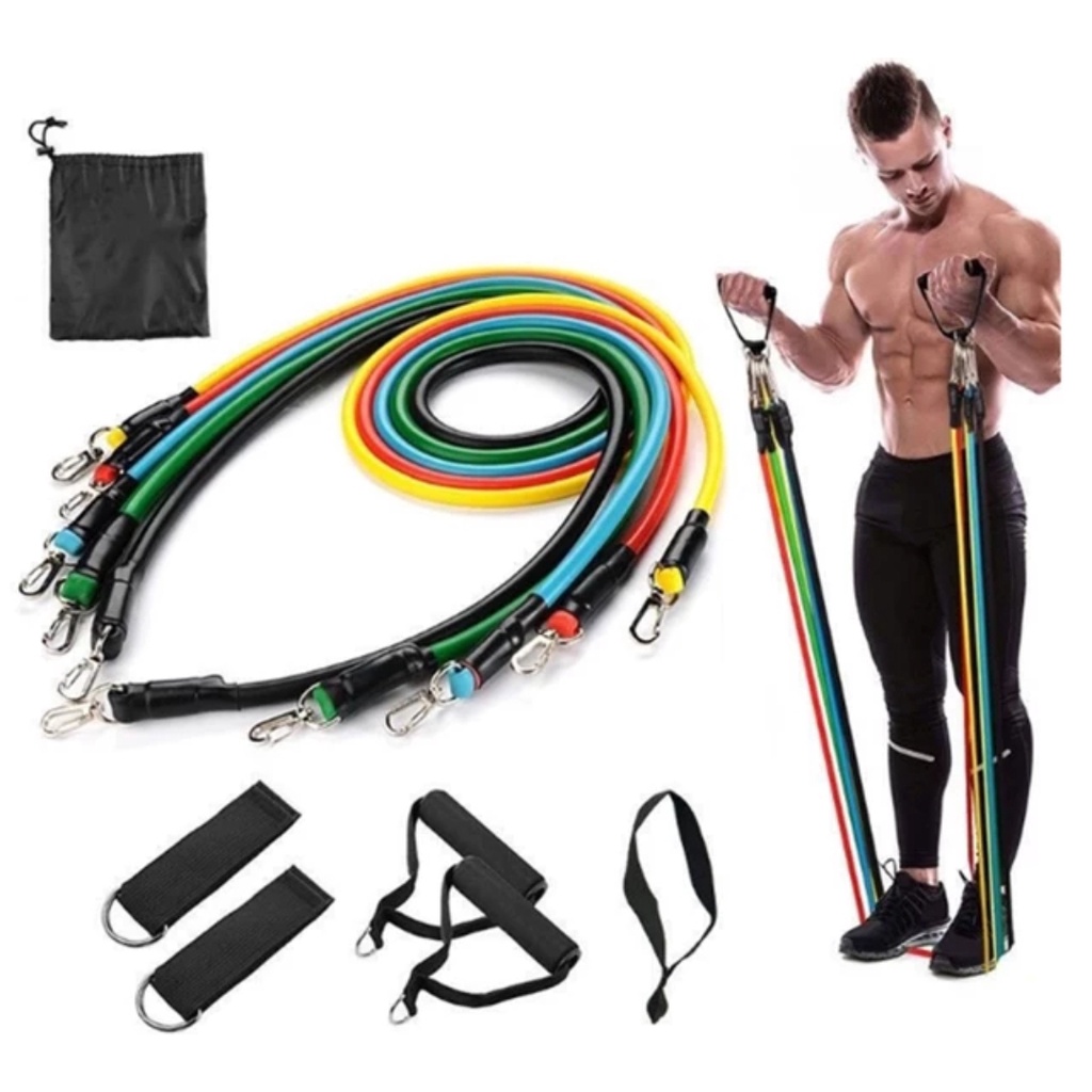 Kit El Stico Para Treino Exerc Cios Malhar Muscula O Fisioterapia Funcional Viagem Shopee Brasil