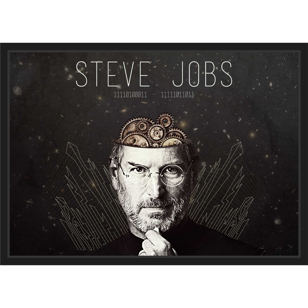 Quadro Decorativo Steve Jobs Informática Salas Decorações Com Moldura T0001 M