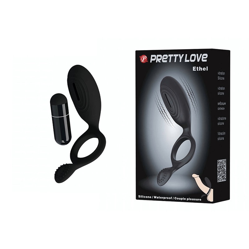 Anel Peniano com Estimulador de clítoris, Períneo e Vibração Única - Pretty Love Ethel | 12,2 x 3,5 cm em Oferta na Shopee