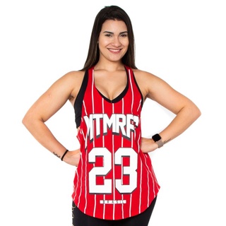 Regata Feminina Anatomic Baseball Lines Vermelha Metamorfose Brasil