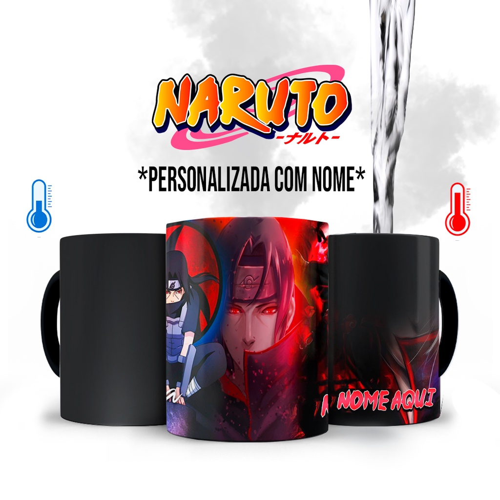 Caneca Mágica Itachi Uchiha com Nome Personalizado em Oferta na Shopee