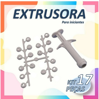 Extrusora para Massa de Biscuit de Plástico para Iniciantes com 17 opções de formatos